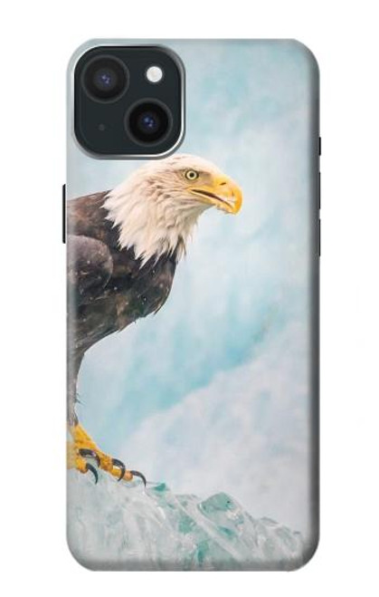 W3843 Bald Eagle On Ice Hard Case and Leather Flip Case For iPhone 15 Plus