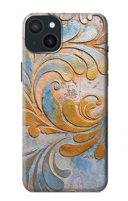 W3875 Canvas Vintage Rugs Hard Case and Leather Flip Case For iPhone 15 Plus
