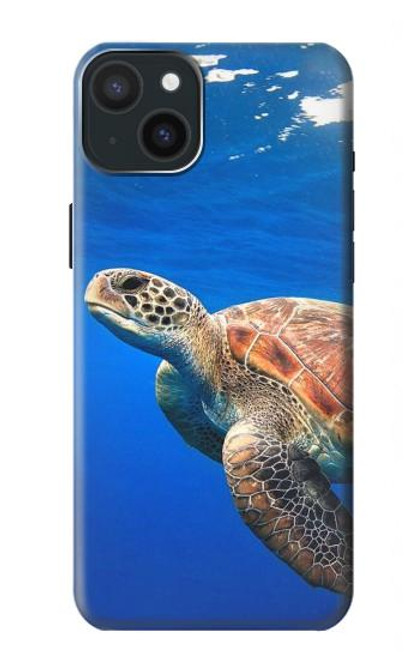 W3898 Sea Turtle Hard Case and Leather Flip Case For iPhone 15 Plus
