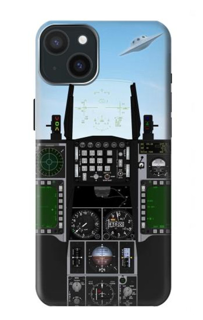W3933 Fighter Aircraft UFO Hard Case and Leather Flip Case For iPhone 15 Plus