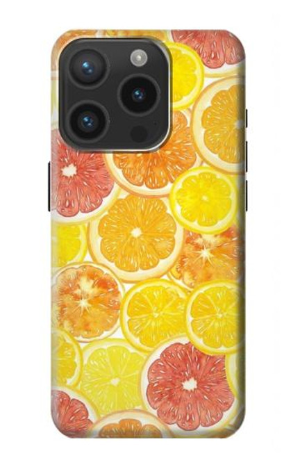 W3408 Lemon Hard Case and Leather Flip Case For iPhone 15 Pro