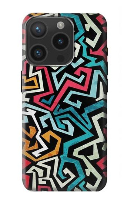 W3712 Pop Art Pattern Hard Case and Leather Flip Case For iPhone 15 Pro