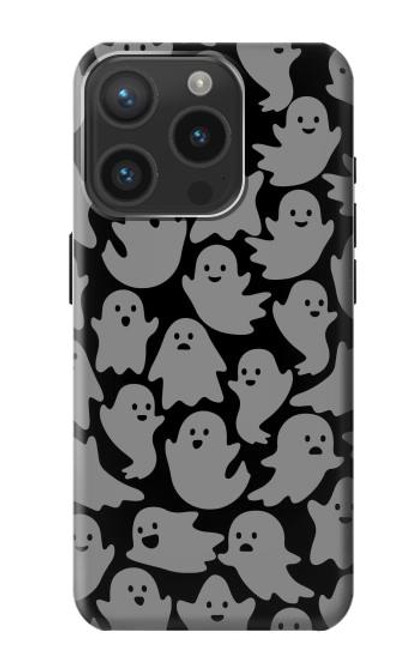 W3835 Cute Ghost Pattern Hard Case and Leather Flip Case For iPhone 15 Pro