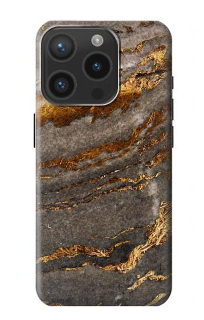 W3886 Gray Marble Rock Hard Case and Leather Flip Case For iPhone 15 Pro