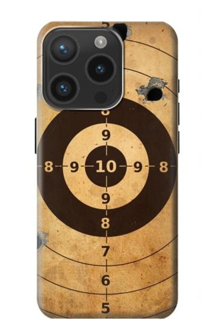 W3894 Paper Gun Shooting Target Hard Case and Leather Flip Case For iPhone 15 Pro
