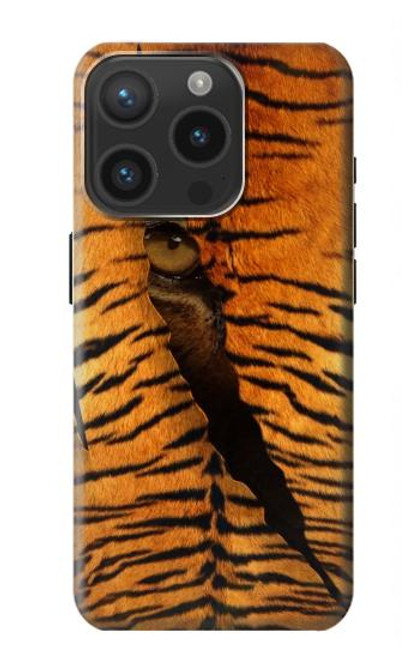 W3951 Tiger Eye Tear Marks Hard Case and Leather Flip Case For iPhone 15 Pro