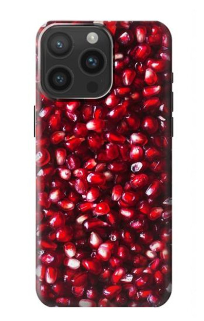 W3757 Pomegranate Hard Case and Leather Flip Case For iPhone 15 Pro Max