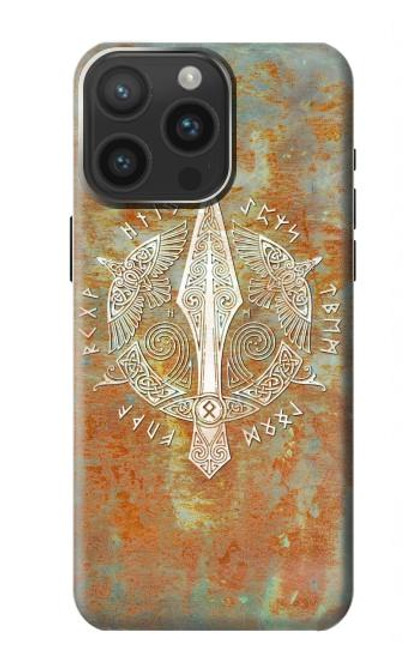 W3827 Gungnir Spear of Odin Norse Viking Symbol Hard Case and Leather Flip Case For iPhone 15 Pro Max