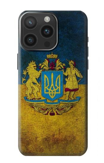 W3858 Ukraine Vintage Flag Hard Case and Leather Flip Case For iPhone 15 Pro Max