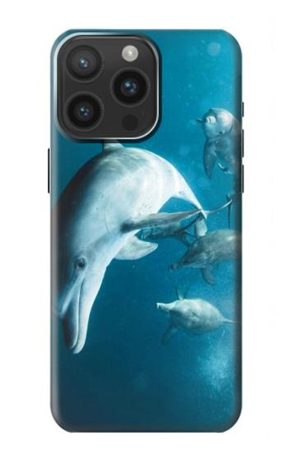 W3878 Dolphin Hard Case and Leather Flip Case For iPhone 15 Pro Max