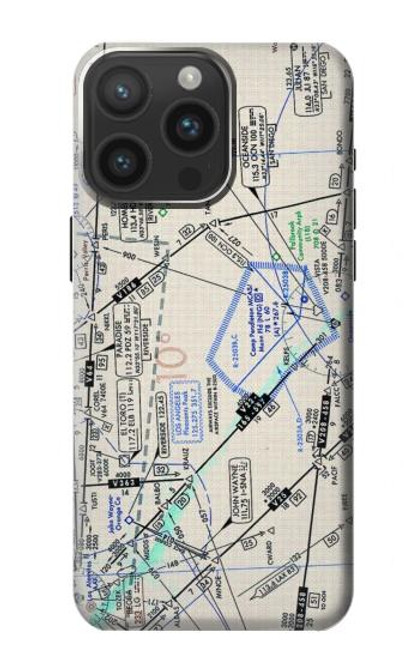 W3882 Flying Enroute Chart Hard Case and Leather Flip Case For iPhone 15 Pro Max