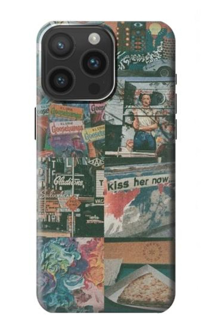 W3909 Vintage Poster Hard Case and Leather Flip Case For iPhone 15 Pro Max