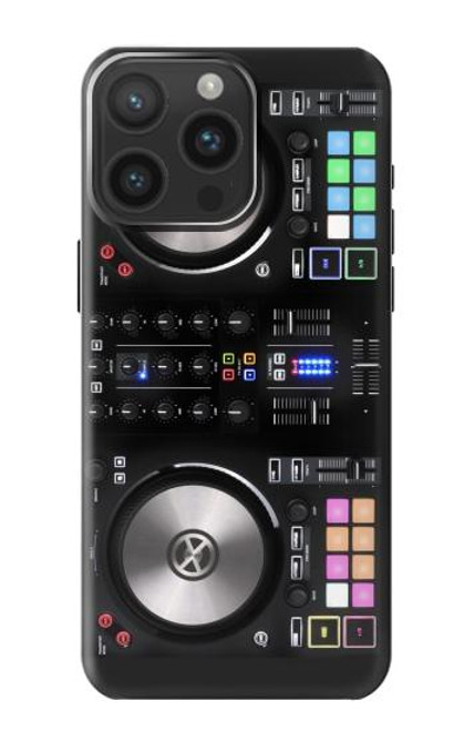 W3931 DJ Mixer Graphic Paint Hard Case and Leather Flip Case For iPhone 15 Pro Max