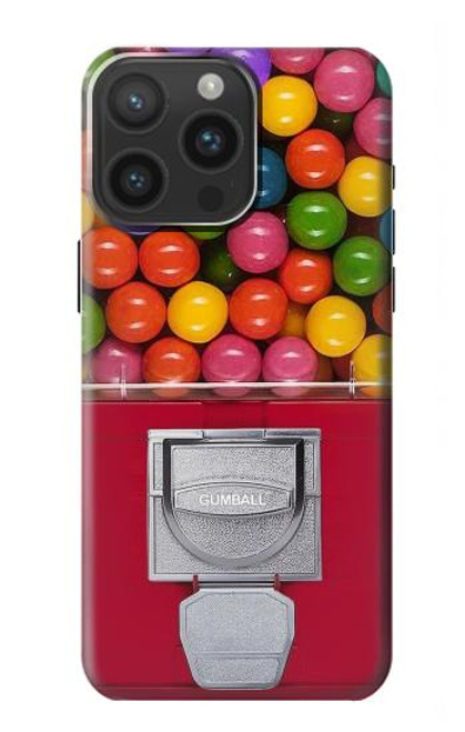 W3938 Gumball Capsule Game Graphic Hard Case and Leather Flip Case For iPhone 15 Pro Max