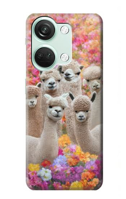 W3916 Alpaca Family Baby Alpaca Hard Case and Leather Flip Case For OnePlus Nord 3