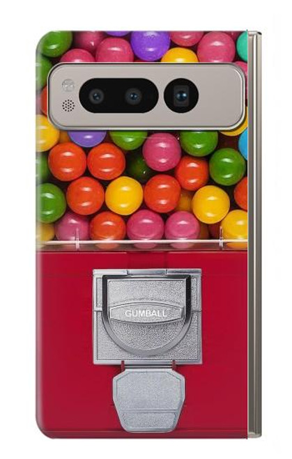 W3938 Gumball Capsule Game Graphic Hard Case and Leather Flip Case For Google Pixel Fold