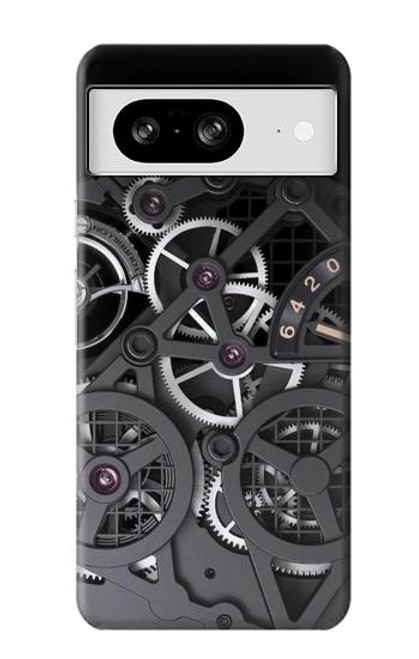 W3176 Inside Watch Black Hard Case and Leather Flip Case For Google Pixel 8