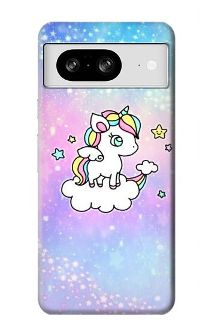 W3256 Cute Unicorn Cartoon Hard Case and Leather Flip Case For Google Pixel 8