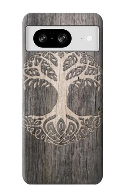 W3591 Viking Tree of Life Symbol Hard Case and Leather Flip Case For Google Pixel 8