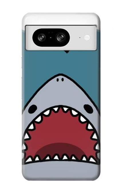 W3825 Cartoon Shark Sea Diving Hard Case and Leather Flip Case For Google Pixel 8