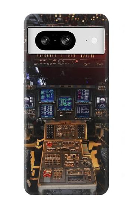 W3836 Airplane Cockpit Hard Case and Leather Flip Case For Google Pixel 8
