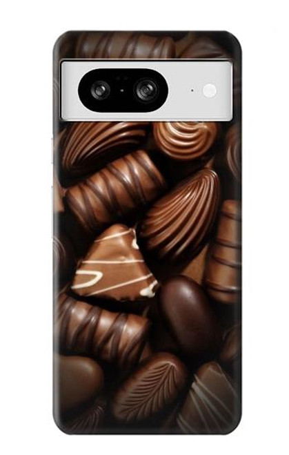 W3840 Dark Chocolate Milk Chocolate Lovers Hard Case and Leather Flip Case For Google Pixel 8