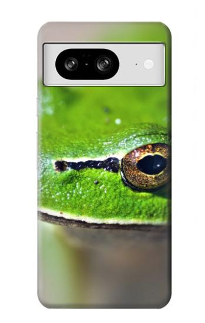 W3845 Green frog Hard Case and Leather Flip Case For Google Pixel 8