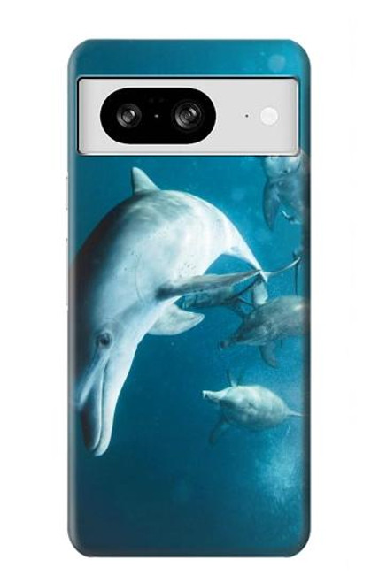 W3878 Dolphin Hard Case and Leather Flip Case For Google Pixel 8