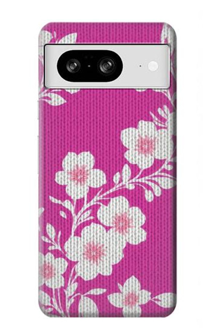 W3924 Cherry Blossom Pink Background Hard Case and Leather Flip Case For Google Pixel 8