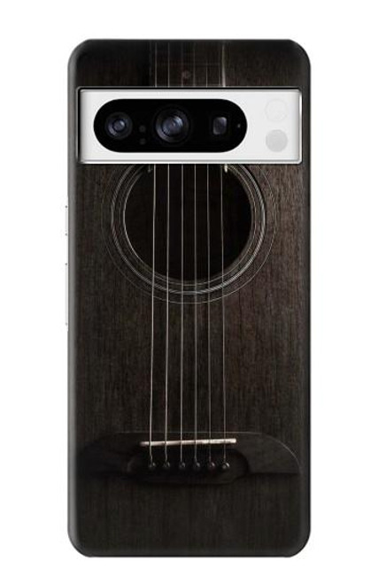 W3834 Old Woods Black Guitar Hard Case and Leather Flip Case For Google Pixel 8 pro