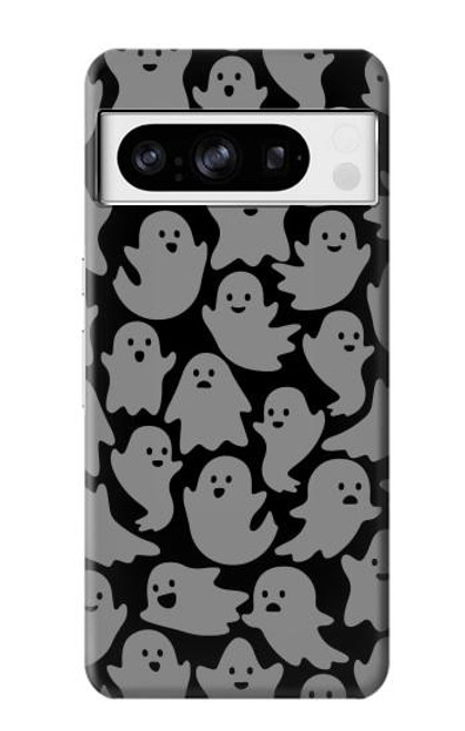 W3835 Cute Ghost Pattern Hard Case and Leather Flip Case For Google Pixel 8 pro