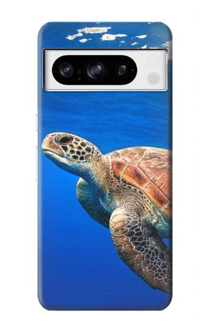 W3898 Sea Turtle Hard Case and Leather Flip Case For Google Pixel 8 pro