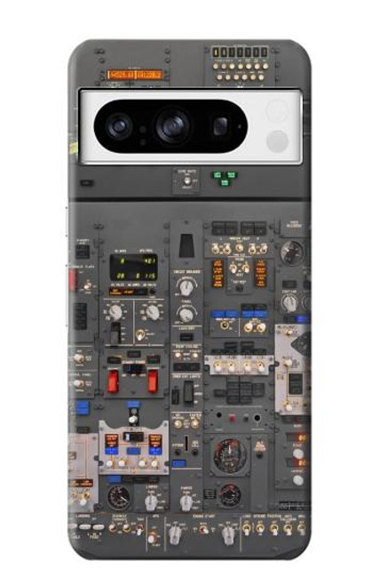 W3944 Overhead Panel Cockpit Hard Case and Leather Flip Case For Google Pixel 8 pro