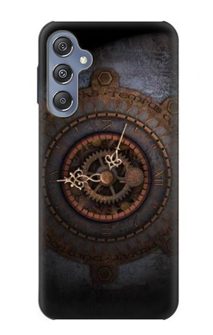 W3908 Vintage Clock Hard Case and Leather Flip Case For Samsung Galaxy M34 5G
