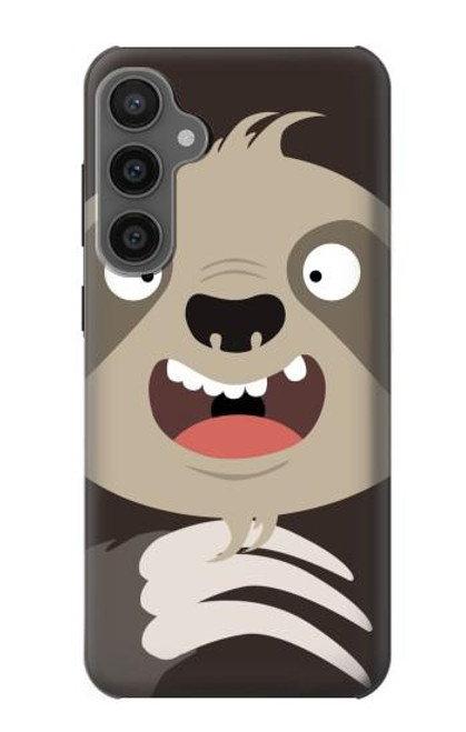 W3855 Sloth Face Cartoon Hard Case and Leather Flip Case For Samsung Galaxy S23 FE