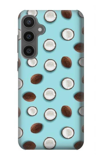 W3860 Coconut Dot Pattern Hard Case and Leather Flip Case For Samsung Galaxy S23 FE