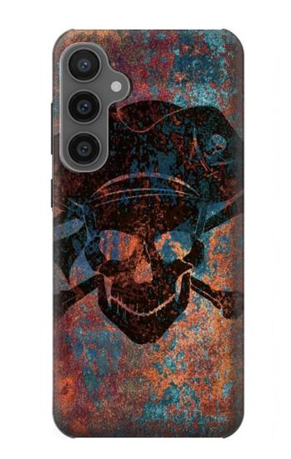 W3895 Pirate Skull Metal Hard Case and Leather Flip Case For Samsung Galaxy S23 FE