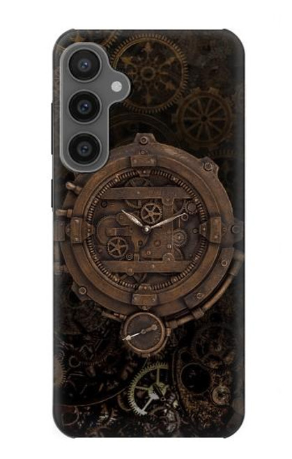 W3902 Steampunk Clock Gear Hard Case and Leather Flip Case For Samsung Galaxy S23 FE