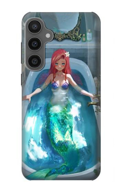 W3911 Cute Little Mermaid Aqua Spa Hard Case and Leather Flip Case For Samsung Galaxy S23 FE