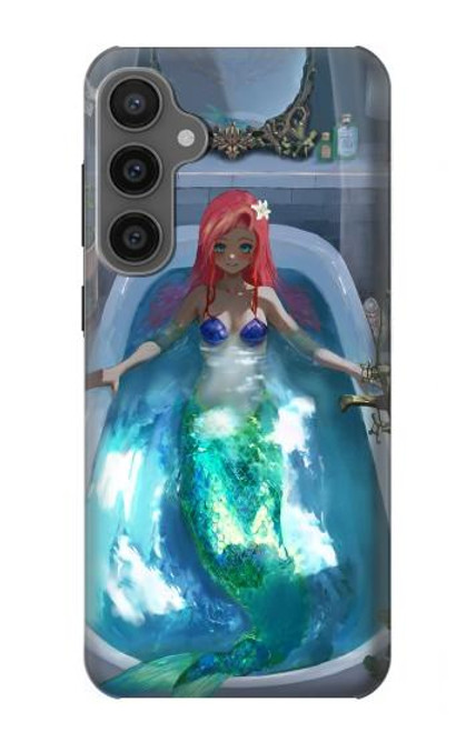 W3912 Cute Little Mermaid Aqua Spa Hard Case and Leather Flip Case For Samsung Galaxy S23 FE