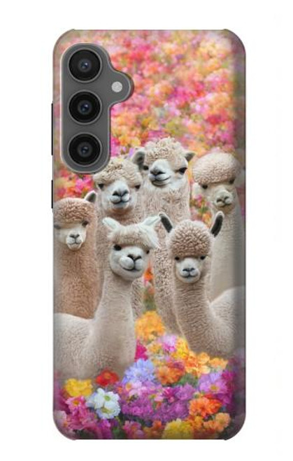 W3916 Alpaca Family Baby Alpaca Hard Case and Leather Flip Case For Samsung Galaxy S23 FE