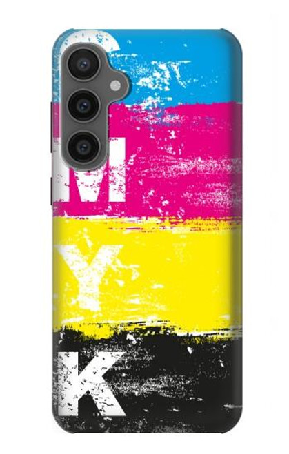 W3930 Cyan Magenta Yellow Key Hard Case and Leather Flip Case For Samsung Galaxy S23 FE