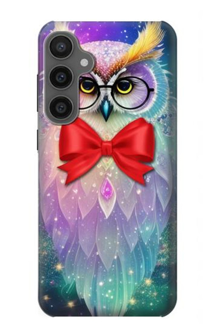 W3934 Fantasy Nerd Owl Hard Case and Leather Flip Case For Samsung Galaxy S23 FE