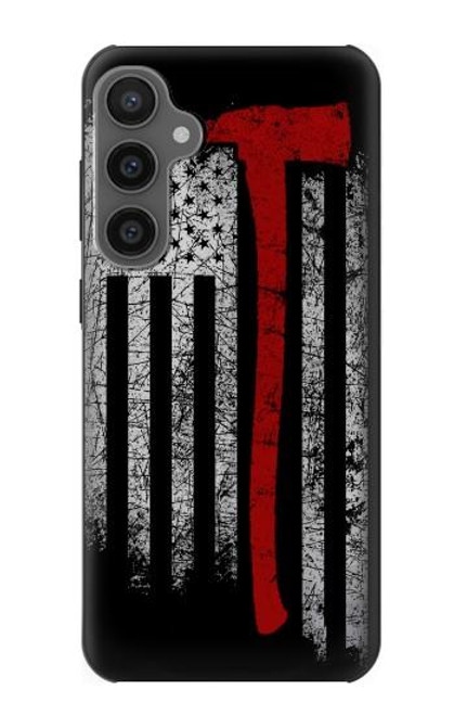 W3958 Firefighter Axe Flag Hard Case and Leather Flip Case For Samsung Galaxy S23 FE