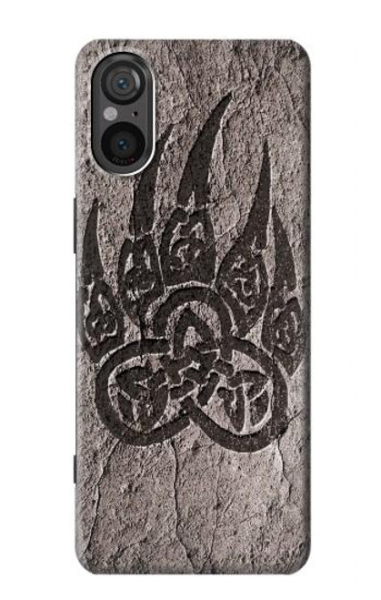 W3832 Viking Norse Bear Paw Berserkers Rock Hard Case and Leather Flip Case For Sony Xperia 5 V