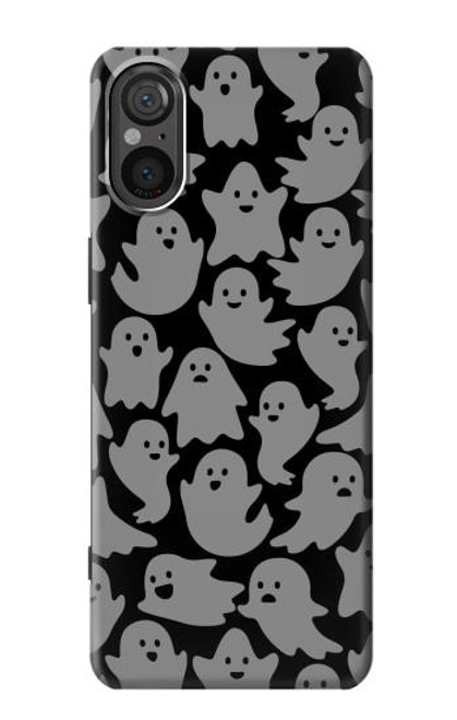 W3835 Cute Ghost Pattern Hard Case and Leather Flip Case For Sony Xperia 5 V