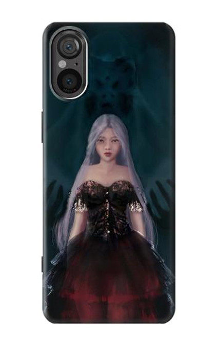 W3847 Lilith Devil Bride Gothic Girl Skull Grim Reaper Hard Case and Leather Flip Case For Sony Xperia 5 V