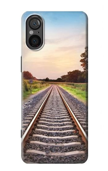 W3866 Railway Straight Train Track Hard Case and Leather Flip Case For Sony Xperia 5 V