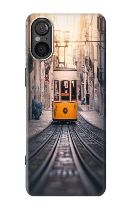 W3867 Trams in Lisbon Hard Case and Leather Flip Case For Sony Xperia 5 V