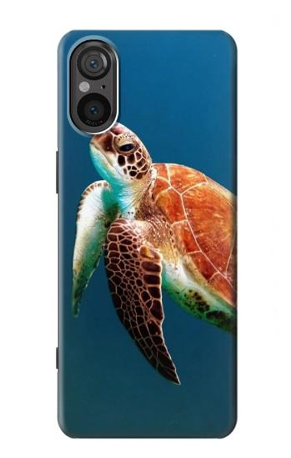 W3899 Sea Turtle Hard Case and Leather Flip Case For Sony Xperia 5 V